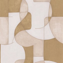 Papier Peint Op’Art Beige Or – Gallery de Casadéco - réf. GLRY86091302