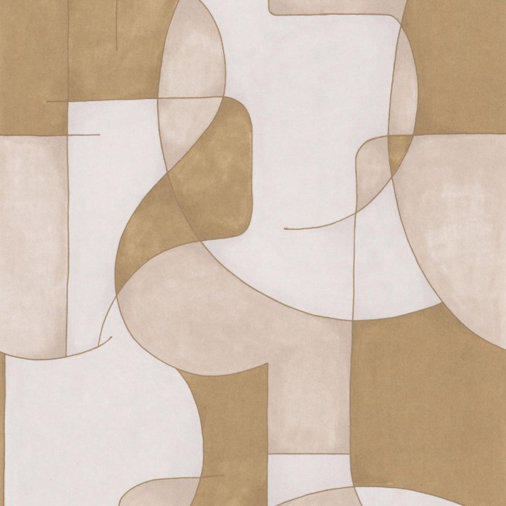 Papier Peint Op’Art Beige Or – Gallery de Casadéco - réf. GLRY86091302
