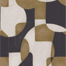 Papier Peint Op’Art Camel Noir – Gallery de Casadéco - réf. GLRY86092410