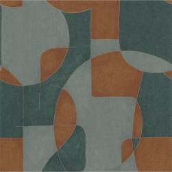 Papier Peint Op’Art Vert Cuivre – Gallery de Casadéco - réf. GLRY86097503