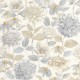 Papier Peint Dahlia Beige Lin – Gardens de Casadéco - réf. GADN87661834