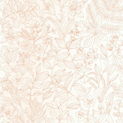 Papier Peint Esquisse Corail – Gardens de Casadéco - réf. GADN87593478