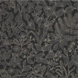 Papier Peint Esquisse Noir Fusain – Gardens de Casadéco - réf. GADN87599910
