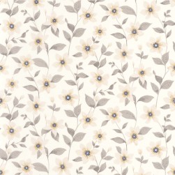 Papier Peint Clématites Beige Lin – Gardens de Casadéco - réf. GADN87641165