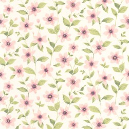 Papier Peint Clématites Rose Anglais – Gardens de Casadéco - réf. GADN87644352