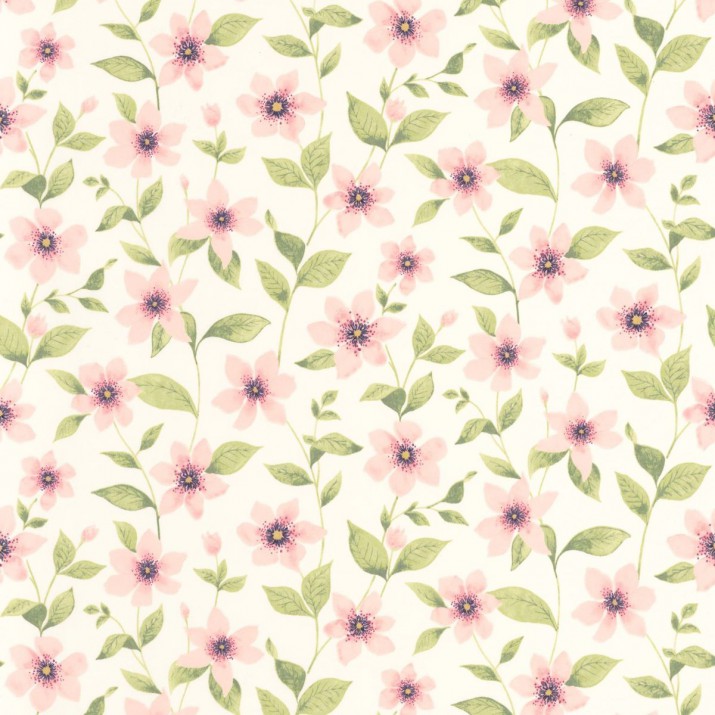 Papier Peint Clématites Rose Anglais – Gardens de Casadéco - réf. GADN87644352