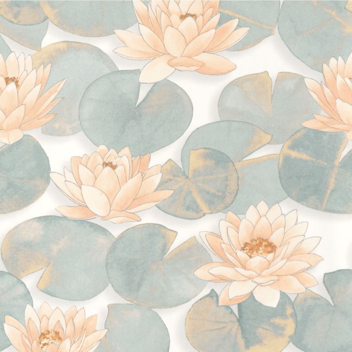 Papier Peint Nymphea Corail – Gardens de Casadéco - réf. GADN87633219