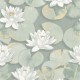 Papier Peint Nymphea Vert Sauge – Gardens de Casadéco - réf. GADN87637360