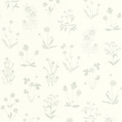 Papier Peint Herbier Bleu Grisé – Gardens de Casadéco - réf. GADN87626209