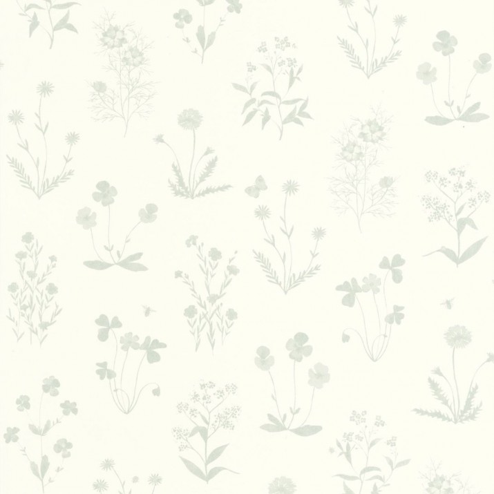 Papier Peint Herbier Bleu Grisé – Gardens de Casadéco - réf. GADN87626209