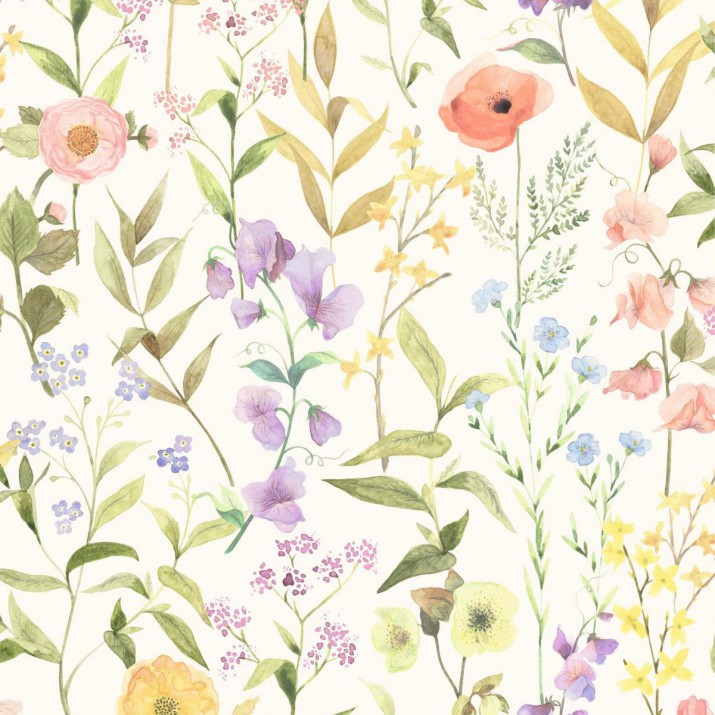 Papier Peint Fleurs des Champs Bouquet – Gardens de Casadéco - réf. GADN87650825