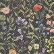 Papier Peint Fleurs des Champs Noir Fusain – Gardens de Casadéco - réf. GADN87659456