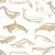 Papier Peint Whale Done Blanc Doré – Sea You Soon de Casélio- réf. SYO102790266