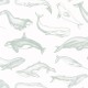 Papier Peint Whale Done Vert d’Eau – Sea You Soon de Casélio- réf. SYO102797010