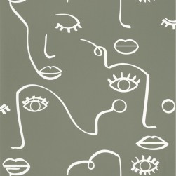 Papier Peint Just Smile Kaki – Young and Free de Casélio- réf. YNF103337007