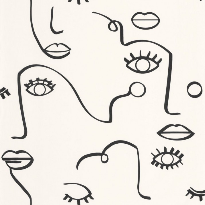 Papier Peint Just Smile Noir et Blanc – Young and Free de Casélio- réf. YNF103339010