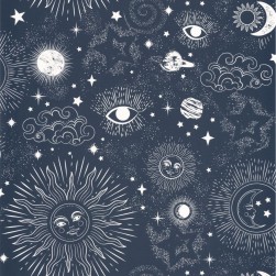 Papier Peint Live Your Dreams Bleu Nuit – Young and Free de Casélio- réf. YNF103246112