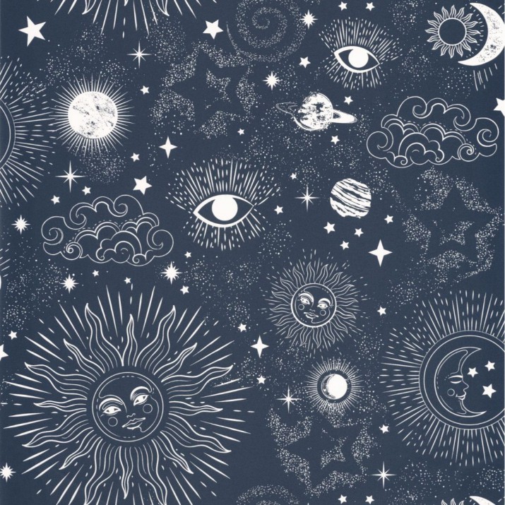 Papier Peint Live Your Dreams Bleu Nuit – Young and Free de Casélio- réf. YNF103246112