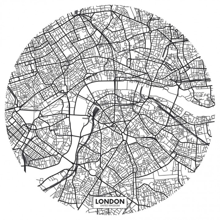 Sticker Fly to London Noir et Blanc – Young and Free de Casélio- réf. YNF103440009