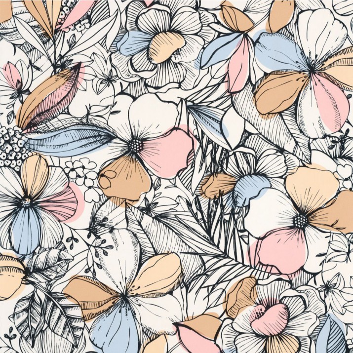 Papier Peint California Dreaming Rose Jaune – Young and Free de Casélio- réf. YNF103384020