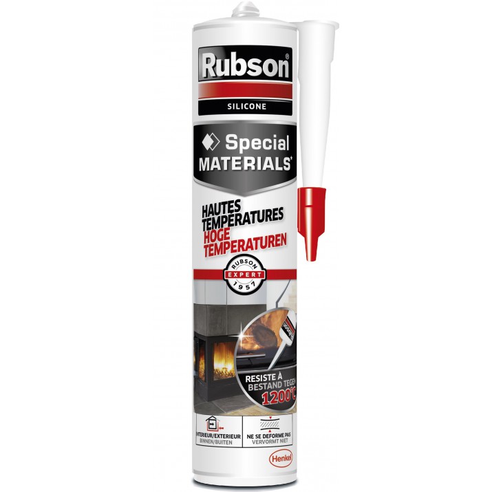 Mastic hautes températures 280ml Noir
