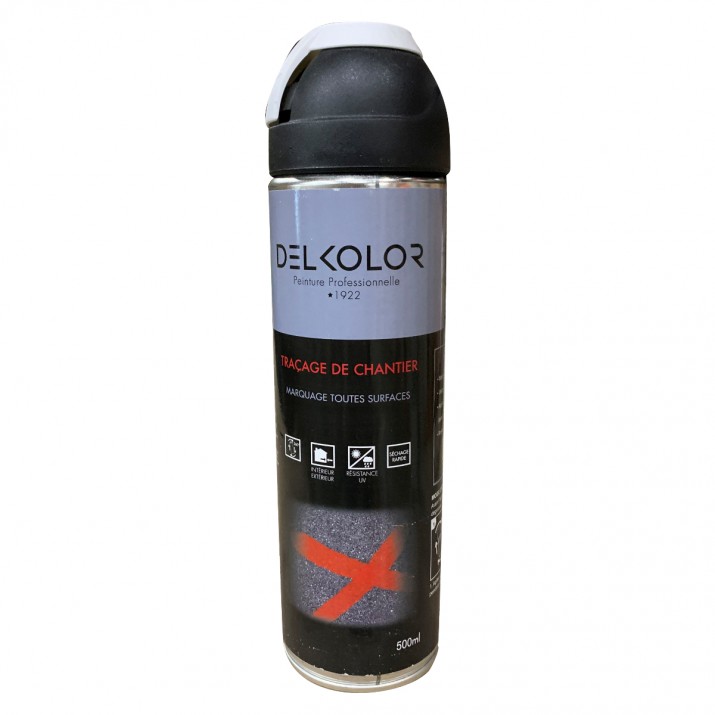 Delkolor Peinture de Traçage et Marquage au sol en Aérosol - 500ml