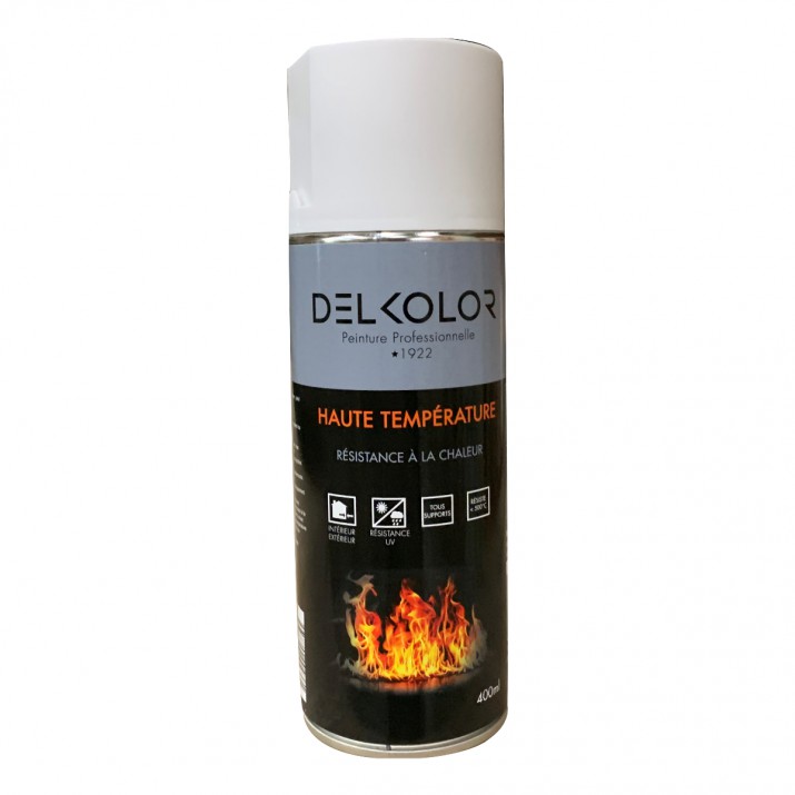 Delkolor Peinture Haute Température en Aérosol - 400ml