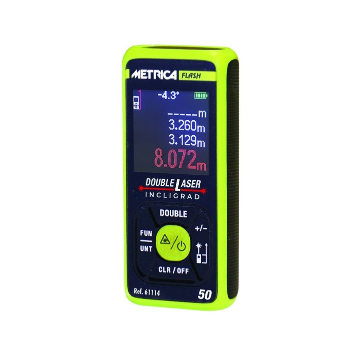 METRICA Télémètre Double Laser Expo Flash 50 M