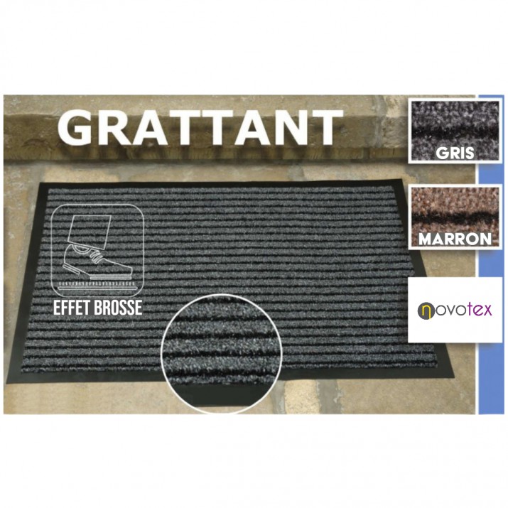 Tapis Grattant Intérieur Extérieur Strong Gris