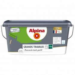 Alpina Peinture Acrylique Grands Travaux - Monocouche - Intérieur - Blanc Satin