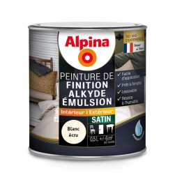 Alpina Peinture Alkyde en Emulsion Bois & Multisupports - Intérieur & Extérieur - Satin