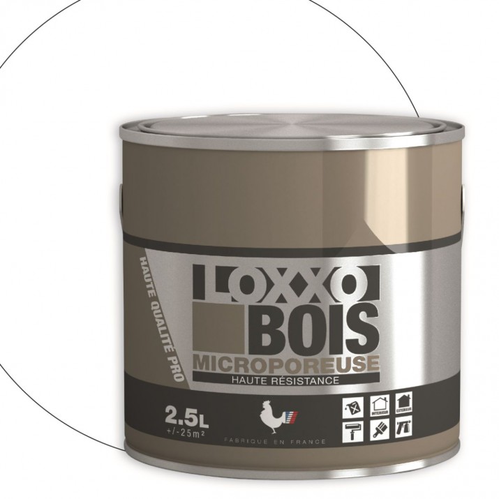 Loxxo Peinture Bois Glycéro Microporeuse - Haute Résistance - Intérieur & Extérieur