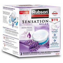 Rubson 2 recharges absorbeur d'humidité Sensation Relax lavande