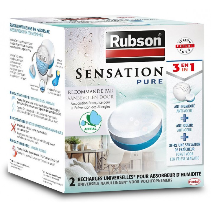 Rubson 2 recharges absorbeur d'humidité Sensation Pure