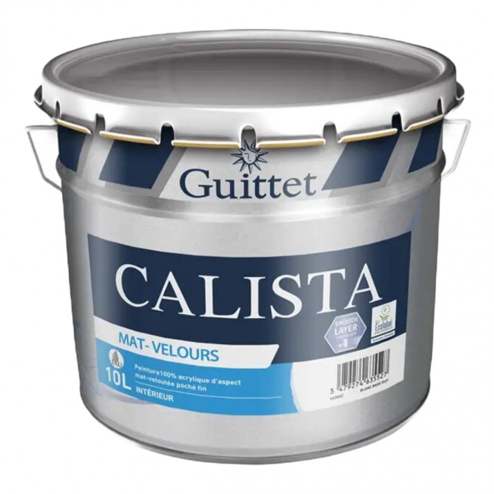 Guittet Calista Peinture Mat-Velours Impression et Finition Murs et Plafonds – Haute Performance