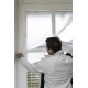 Film de protection avec ruban adhésif beige 55cm x 33m