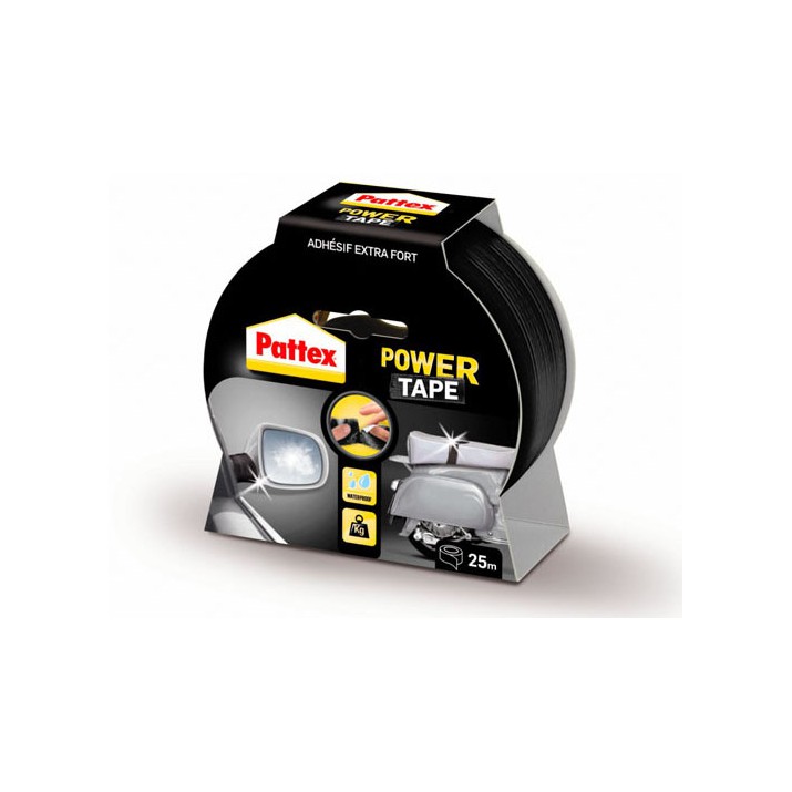Adhésif Power Tape Auto & Moto noir 50mm x 25m