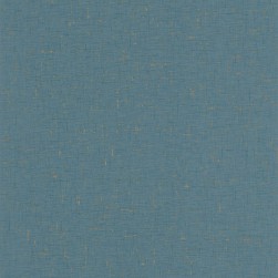 Papier Peint Vinyle sur Intissé Uni Gaze Métal Bleu Canard et Or – Golden Age de Casélio- réf. GAG103776231