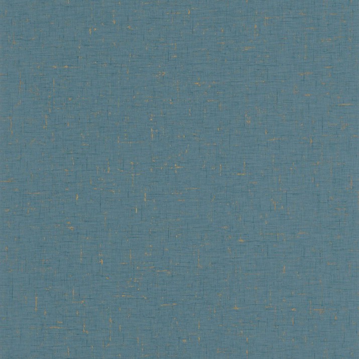 Papier Peint Vinyle sur Intissé Uni Gaze Métal Bleu Canard et Or – Golden Age de Casélio- réf. GAG103776231