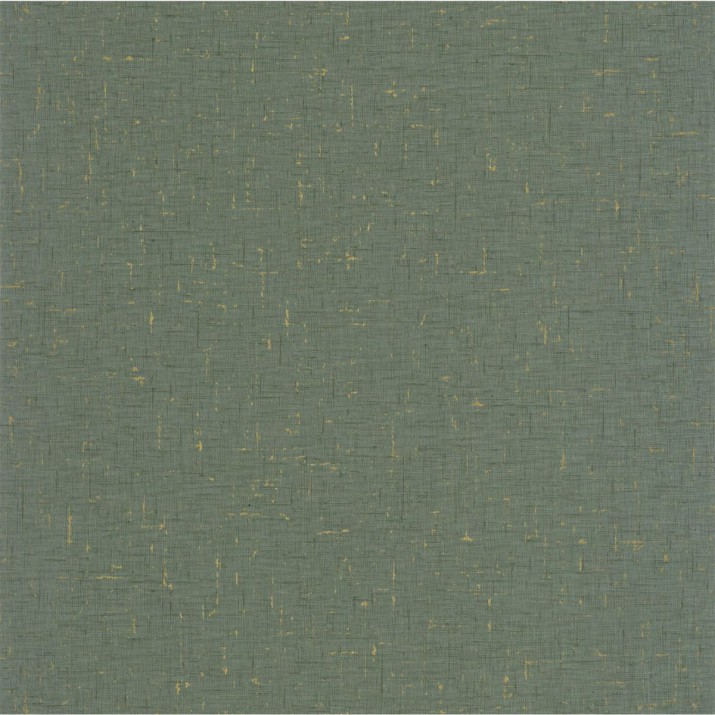 Papier Peint Vinyle sur Intissé Uni Gaze Métal Vert Eucalyptus et Or – Golden Age de Casélio- réf. GAG103777248