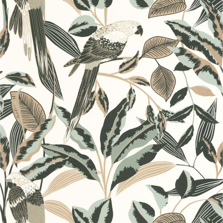 Papier Peint Vinyle sur Intissé Gary Vert Eucalyptus – Golden Age de Casélio- réf. GAG103790725
