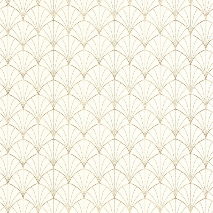 Papier Peint Vinyle sur Intissé Edgar Blanc Or – Golden Age de Casélio- réf. GAG103820242