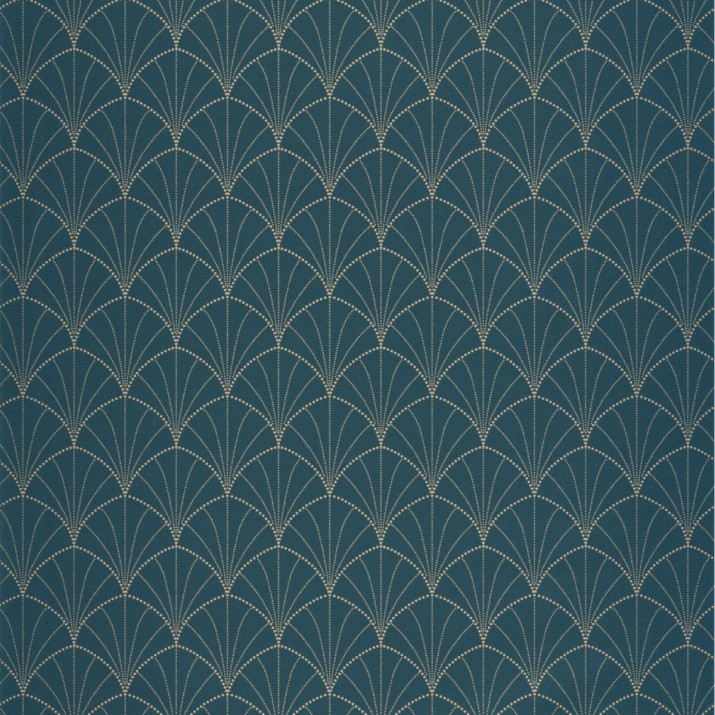 Papier Peint Vinyle sur Intissé Edgar Bleu Canard Or – Golden Age de Casélio- réf. GAG103826217