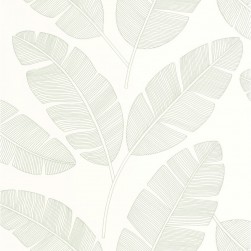 Papier Peint Vinyle sur Intissé Moonlight Banana Tree Vert Amande – Green & Co de Casélio- réf. GCO101100723