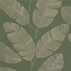 Papier Peint Vinyle sur Intissé Moonlight Banana Tree Vert Kaki – Green & Co de Casélio- réf. GCO101107142