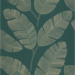 Papier Peint Vinyle sur Intissé Moonlight Banana Tree Vert Sapin – Green & Co de Casélio- réf. GCO101107251