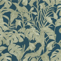 Papier Peint Vinyle sur Intissé Bogota Vert Kaki Bleu – Green & Co de Casélio- réf. GCO103876715