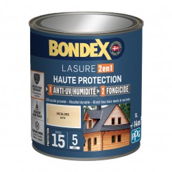 Bondex Lasure 2 en 1 Haute Protection – Anti UV/ Anti Humidité – Fongicide