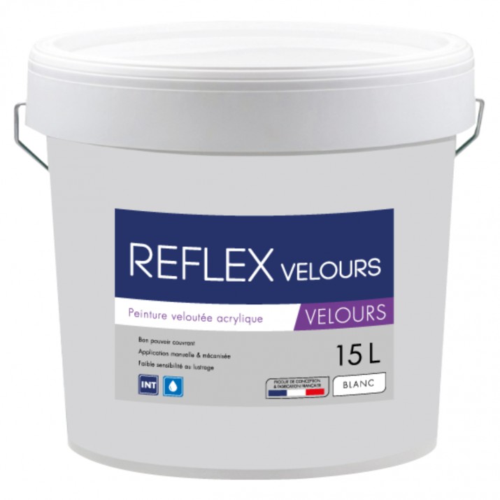 Krome Reflex Velours – Peinture Acrylique Murs et Plafonds – Intérieur - 15 L