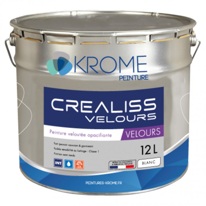 Krome Crealiss Velours – Peinture Opacifiante Acrylique pour Murs – Intérieur